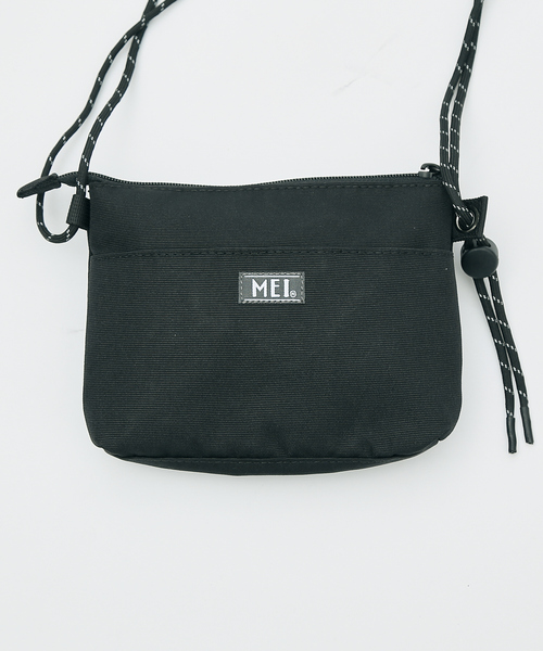 MEI（メイ）の「【MEI / メイ】ロゴ刺繍 ドローコード サコッシュ ミニショルダーバッグ（ショルダーバッグ・メンズ・オレンジ/ブラック/グレー・フリー）」の9枚目の写真