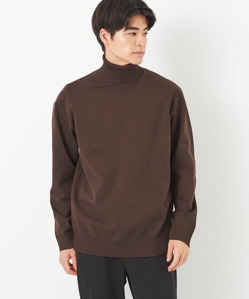 green label relaxing（グリーンレーベルリラクシング）の「【WEB限定】JUSTFIT ポリエステル タートルネック 長袖 ニット Ⅱ（ニット/セーター・メンズ・ダークブラウン/ブラック/ネイビー・S/L/XL/M）」の6枚目の写真