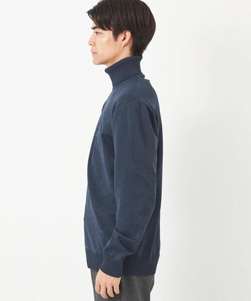 green label relaxing（グリーンレーベルリラクシング）の「【WEB限定】JUSTFIT ポリエステル タートルネック 長袖 ニット Ⅱ（ニット/セーター・メンズ・ダークブラウン/ブラック/ネイビー・S/L/XL/M）」の9枚目の写真
