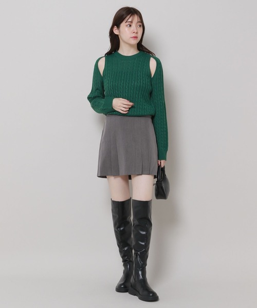 3.3 Field Trip （3.3フィールドトリップ）の「3.3 Field Trip／プリーツミニスカート 2982293（スカート・レディース・ブラック/チャコール/ブラウン・FREE）」の21枚目の写真