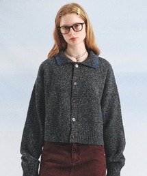 .KOM | A'GEM/9 × .kom『MAIN BOOTH/メインブース』Foggy Crop Cardigan/フォギークロップ カーディガン(カーディガン/ボレロ)