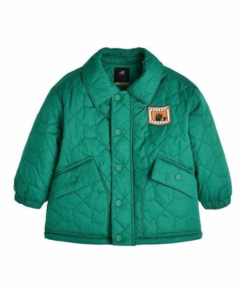 moimoln（モイモルン）の「キャットワッペンキルティングダウン（ブルゾン・キッズ・グリーン・130cm/120cm/110cm/100cm/140cm）」の3枚目の写真