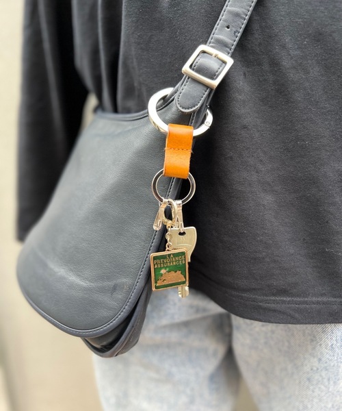 Hawk Company（ホークカンパニー）の「【Hawk Company】本革アンティークキーホルダー カラビナ 車 キーリング（ニッケルフリー） 6274（キーホルダー・メンズ・ブラック/イエロー/ブラウン/レッド/シルバー・FREE）」の3枚目の写真