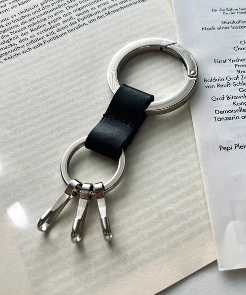 セール】【Hawk Company】本革アンティークキーホルダー カラビナ 車