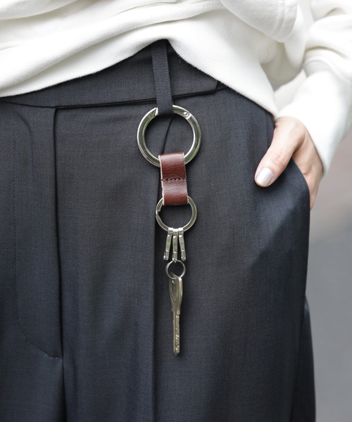 Hawk Company（ホークカンパニー）の「【Hawk Company】本革アンティークキーホルダー カラビナ 車 キーリング（ニッケルフリー） 6274（キーホルダー・メンズ・ブラック/イエロー/ブラウン/レッド/シルバー・FREE）」の9枚目の写真