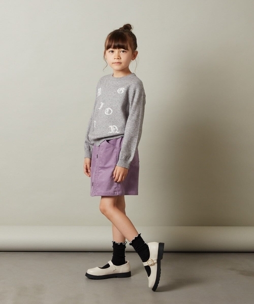 a.v.v（アーヴェヴェ）の「[140-150]フロントボタンコーデュロイスカパン（その他パンツ・キッズ・ライトグレー/ブルー/ライトパープル・140/150）」の9枚目の写真