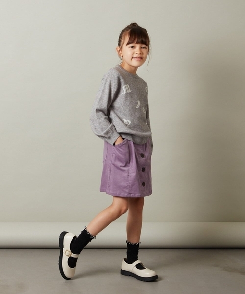 a.v.v（アーヴェヴェ）の「[140-150]フロントボタンコーデュロイスカパン（その他パンツ・キッズ・ライトグレー/ブルー/ライトパープル・140/150）」の11枚目の写真