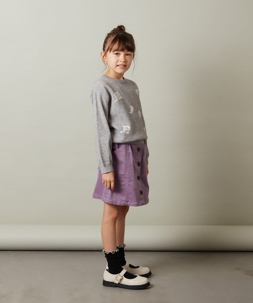 a.v.v（アーヴェヴェ）の「[140-150]フロントボタンコーデュロイスカパン（その他パンツ・キッズ・ライトグレー/ブルー/ライトパープル・140/150）」の12枚目の写真