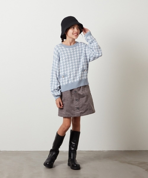 a.v.v（アーヴェヴェ）の「[140-150]フロントボタンコーデュロイスカパン（その他パンツ・キッズ・ライトグレー/ブルー/ライトパープル・140/150）」の17枚目の写真