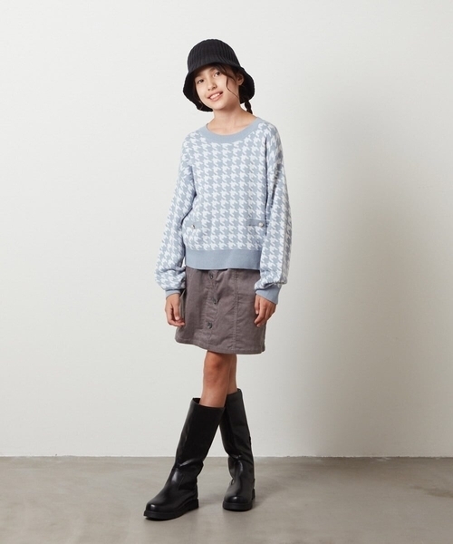 a.v.v（アーヴェヴェ）の「[140-150]フロントボタンコーデュロイスカパン（その他パンツ・キッズ・ライトグレー/ブルー/ライトパープル・140/150）」の19枚目の写真