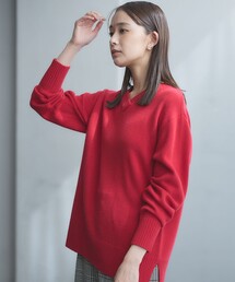 【WEB限定】ウールカシミヤミックスVネック ニット