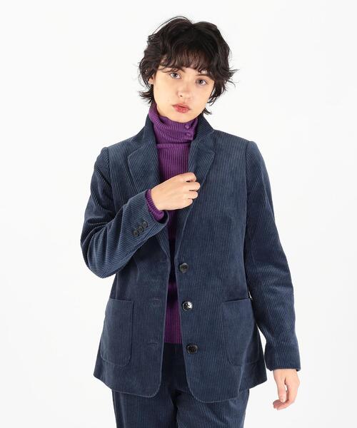 To b. by agnes b.（トゥービーバイアニエスベー）の「【セットアップ対応商品】WU72 VESTE コーデュロイテーラードジャケット（テーラードジャケット・レディース・グリーン系その他・36/38/40）」の10枚目の写真