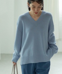 OPAQUE.CLIP | ワイドVネックニット ≪Filivivi/フィルビビ≫【洗える】(ニット/セーター)