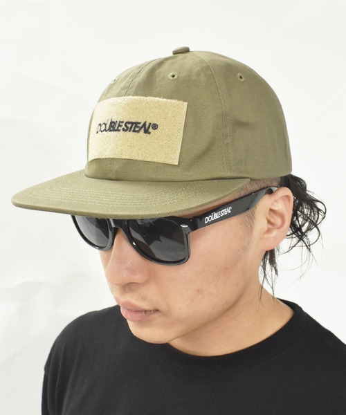 DOUBLE STEAL(ダブルスティール)の「ベルクロ フラットバイザーCap(キャップ・メンズ・ブラック/オリーブ・FREE)」の3枚目の写真