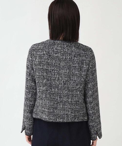 THE SHOP TK （ザ ショップ ティーケー ）の「◆【セレモニー/入卒/通勤スタイル】ラメツイードノーカラージャケット（ノーカラージャケット・レディース・ブラック系3/ネイビー系3/ベージュ系その他7・12/13/14）」の19枚目の写真