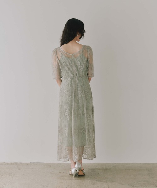 kaene（カエン）の「スパンコールアネモネドレス【結婚式 二次会 同窓会 成人式 パーティードレス】（ドレス・レディース・サーモンピンク/ダークグレー/ミント・34/38/36）」の17枚目の写真