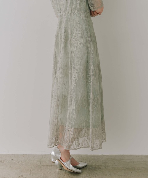 kaene（カエン）の「スパンコールアネモネドレス【結婚式 二次会 同窓会 成人式 パーティードレス】（ドレス・レディース・サーモンピンク/ダークグレー/ミント・34/38/36）」の14枚目の写真