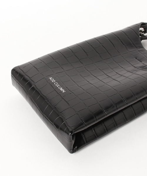 ADD CULUMN(アドカラム)の「【ADD CULUMN】ARCHI - THIN CROCO S クロコミニショルダーバッグ スマホショルダー A24S07B291(ショルダーバッグ・レディース・ブラック/アイボリー・FREE)」の10枚目の写真