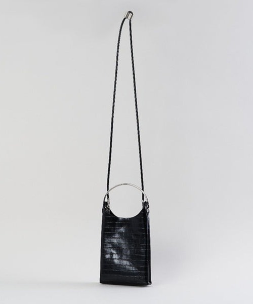 ADD CULUMN(アドカラム)の「【ADD CULUMN】ARCHI - THIN CROCO S クロコミニショルダーバッグ スマホショルダー A24S07B291(ショルダーバッグ・レディース・ブラック/アイボリー・FREE)」の6枚目の写真