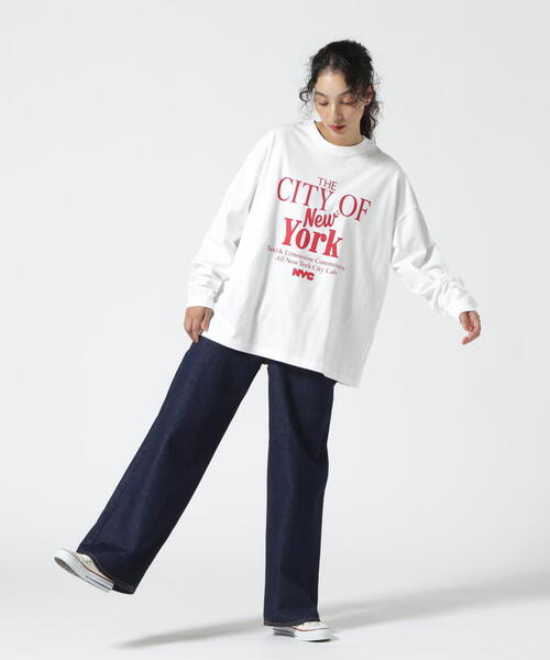 GOOD ROCK SPEED（グッドロックスピード）の「GOOD ROCK SPEED (グッドロックスピード) 別注NYCロングTシャツ（Tシャツ/カットソー・レディース・ホワイト/ブラック・S）」の21枚目の写真