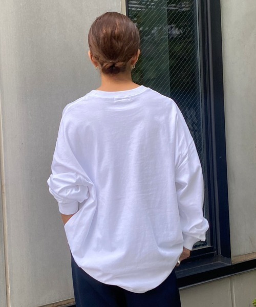 GOOD ROCK SPEED（グッドロックスピード）の「GOOD ROCK SPEED (グッドロックスピード) 別注NYCロングTシャツ（Tシャツ/カットソー・レディース・ホワイト/ブラック・S）」の6枚目の写真