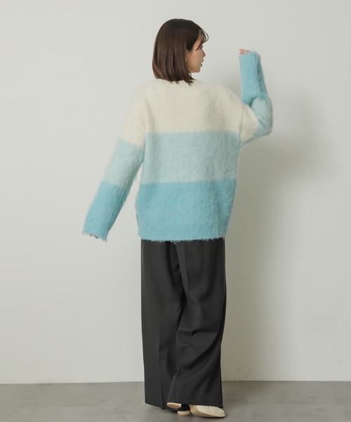 SENSE OF PLACE by URBAN RESEARCH（センスオブプレイスバイアーバンリサーチ）の「グラデーションボーダーセーター（ニット/セーター・レディース・レッド系その他/ブルー系その他/グレー系その他・ONE）」の16枚目の写真