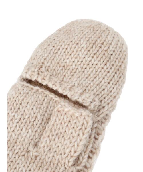 Samansa Mos2（サマンサ モスモス）の「2WAYケーブルニットミトン（手袋・レディース・モカ/ベージュ・F）」の8枚目の写真