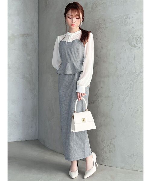 RESEXXY（リゼクシー）の「ペプラムデザインワンピース（ワンピース・レディース・その他1/ブラック/ベージュ・FREE）」の12枚目の写真