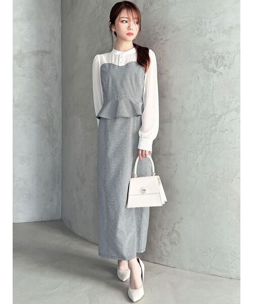 RESEXXY（リゼクシー）の「ペプラムデザインワンピース（ワンピース・レディース・その他1/ブラック/ベージュ・FREE）」の13枚目の写真