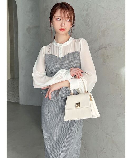 RESEXXY（リゼクシー）の「ペプラムデザインワンピース（ワンピース・レディース・その他1/ブラック/ベージュ・FREE）」の14枚目の写真