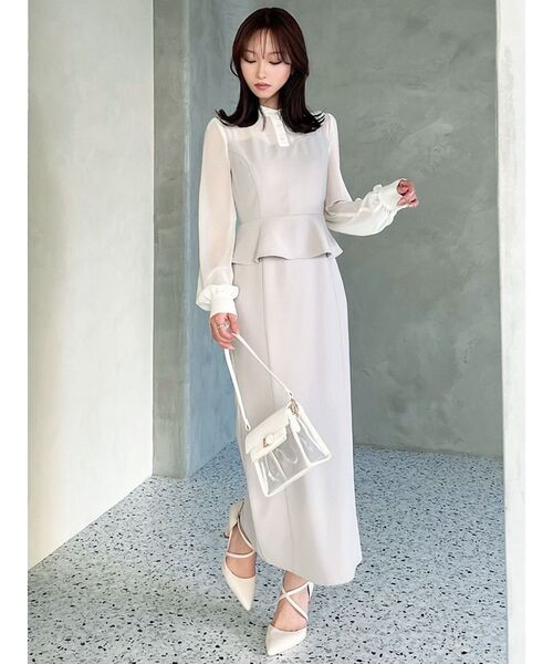 RESEXXY（リゼクシー）の「ペプラムデザインワンピース（ワンピース・レディース・その他1/ブラック/ベージュ・FREE）」の15枚目の写真