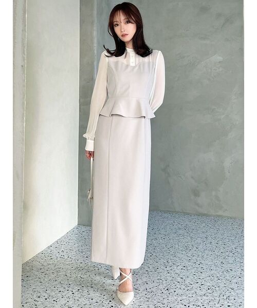 RESEXXY（リゼクシー）の「ペプラムデザインワンピース（ワンピース・レディース・その他1/ブラック/ベージュ・FREE）」の17枚目の写真