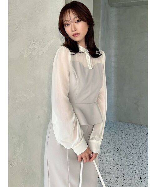 RESEXXY（リゼクシー）の「ペプラムデザインワンピース（ワンピース・レディース・その他1/ブラック/ベージュ・FREE）」の19枚目の写真