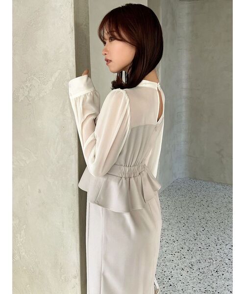 RESEXXY（リゼクシー）の「ペプラムデザインワンピース（ワンピース・レディース・その他1/ブラック/ベージュ・FREE）」の21枚目の写真