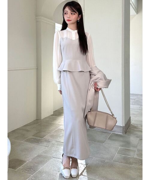 RESEXXY（リゼクシー）の「ペプラムデザインワンピース（ワンピース・レディース・その他1/ブラック/ベージュ・FREE）」の22枚目の写真