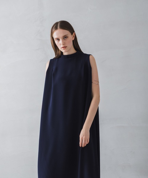 WHYTO.（ホワイト）の「「WHYTO./ホワイト」タックフレアドレス（ワンピース・レディース・ネイビー/ブラック・38/36）」の6枚目の写真