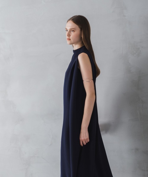 WHYTO.（ホワイト）の「「WHYTO./ホワイト」タックフレアドレス（ワンピース・レディース・ネイビー/ブラック・38/36）」の7枚目の写真