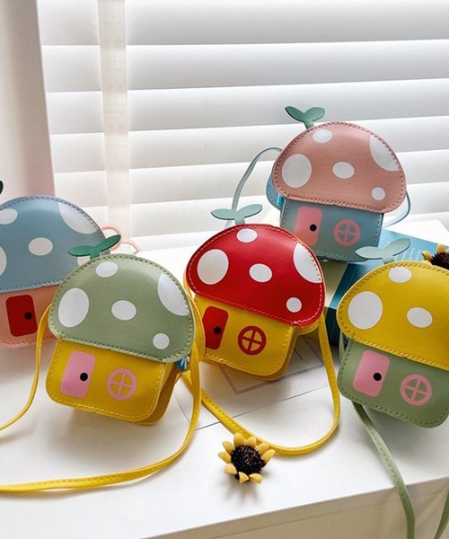 aimoha（アイモハ）の「【aimoha-KIDS-】子供服　キノコ小銭入りminiショルダーバッグ（ショルダーバッグ・キッズ・レッド/イエロー/グリーン/ピンク/ブルー・FREE）」の14枚目の写真