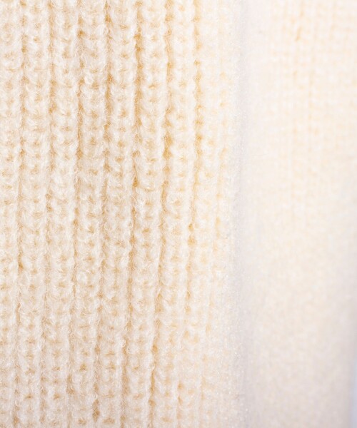 GLOSTER（グロスター）の「【GLOSTER/グロスター】片畦 クルーネックプルオーバーニット（ニット/セーター・メンズ・ブラック/アイボリー/ライトパープル・M/L/S）」の7枚目の写真