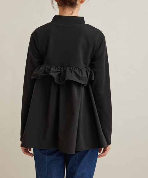 Jayro(ジャイロ)の「フリル使いドッキングチュニック(Tシャツ/カットソー・レディース・ブラック/ホワイト系その他・M)」の12枚目の写真