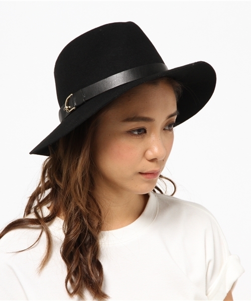 FERRUCCIO VECCHI（フェリシオベッキ）の「(FERRUCCIO VECCHI)フェルトハット（ハット・レディース・ベージュ/ブラック・ONE SIZE）」の5枚目の写真