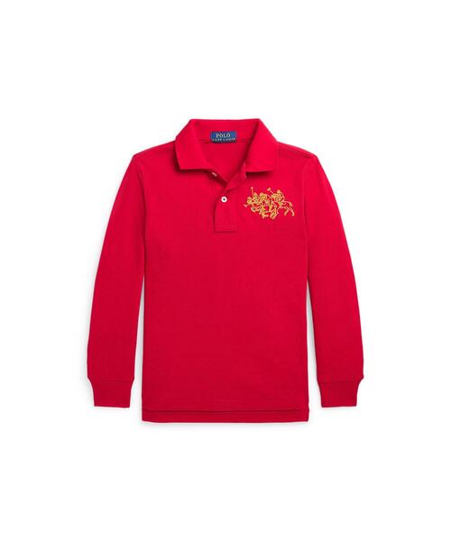 POLO RALPH LAUREN CHILDRENSWEAR(ポロ ラルフ ローレン チルドレンズウェア)の「ルナー ニュー イヤー トリプルポニー ポロシャツ(ポロシャツ・キッズ・レッド・3/4/7/6)」の5枚目の写真
