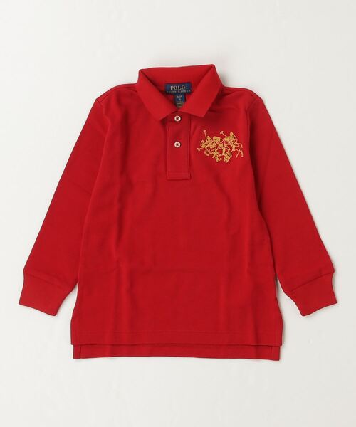 POLO RALPH LAUREN CHILDRENSWEAR(ポロ ラルフ ローレン チルドレンズウェア)の「ルナー ニュー イヤー トリプルポニー ポロシャツ(ポロシャツ・キッズ・レッド・3/4/7/6)」の3枚目の写真