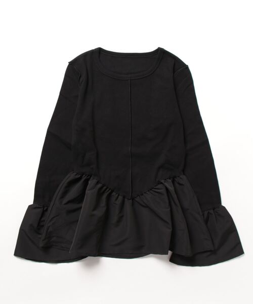 STYLEBLOCK(スタイルブロック)の「フリル切替リブトップス(Tシャツ/カットソー・レディース・ライトブルー/ブラック/ホワイト・M)」の5枚目の写真