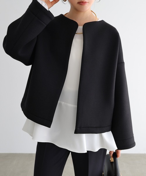 evernavy（エバーネイビー）の「ペプラムブラウス（シャツ/ブラウス・レディース・ホワイト/ブラック/ネイビー・S/M/L）」の20枚目の写真