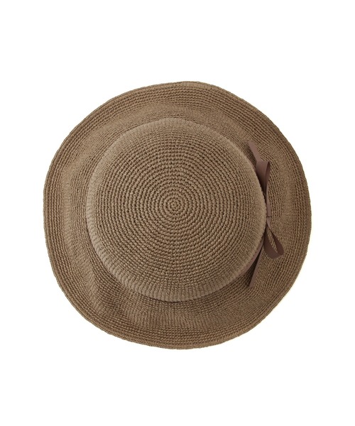 ROPE' PICNIC（ロペピクニック）の「細編みつば広サイドリボンハット（ハット・レディース・ベージュ/グレー系その他・FREE）」の8枚目の写真