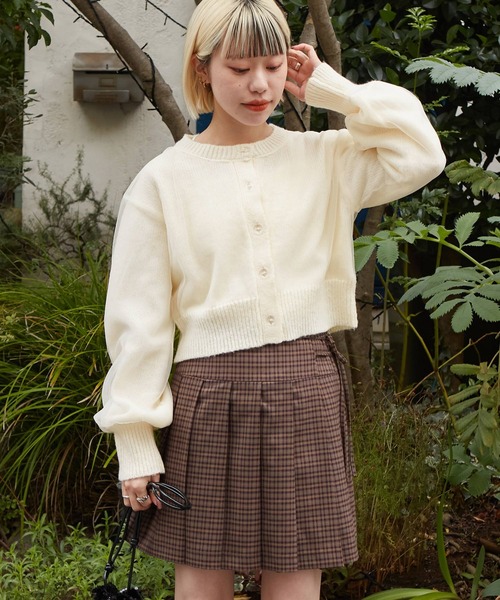 w closet（ダブルクローゼット）の「チュール重ねニットカーディガン