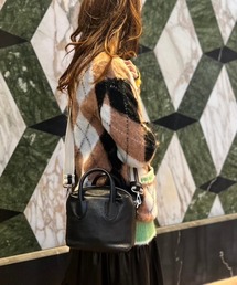 Desert　Rose（デザートローズ）の「【RIPANI/リパーニ】バイカラーストラップレザーマイクロミニボストンバッグ（ショルダーバッグ）」