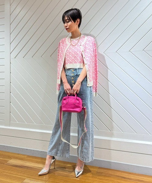 RIPANI(リパーニ)の「【RIPANI/リパーニ】バイカラーストラップレザーマイクロミニボストンバッグ(ショルダーバッグ・レディース・ホワイト/ブラック・FREE)」の13枚目の写真