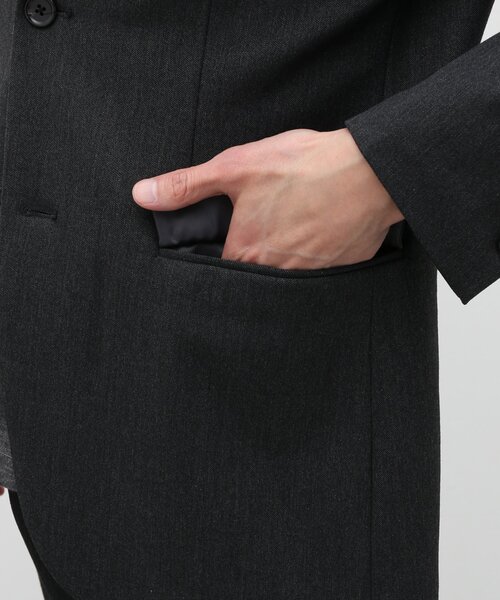 417 EDIFICE(フォーワンセブンエディフィス)の「【ジャケット1点+パンツ1点の2点セット】ウールライクジャージーセットアップ(セットアップ・メンズ・チャコールグレー/ネイビー・MEDIUM/LARGE/X-LARGE/SMALL)」の10枚目の写真